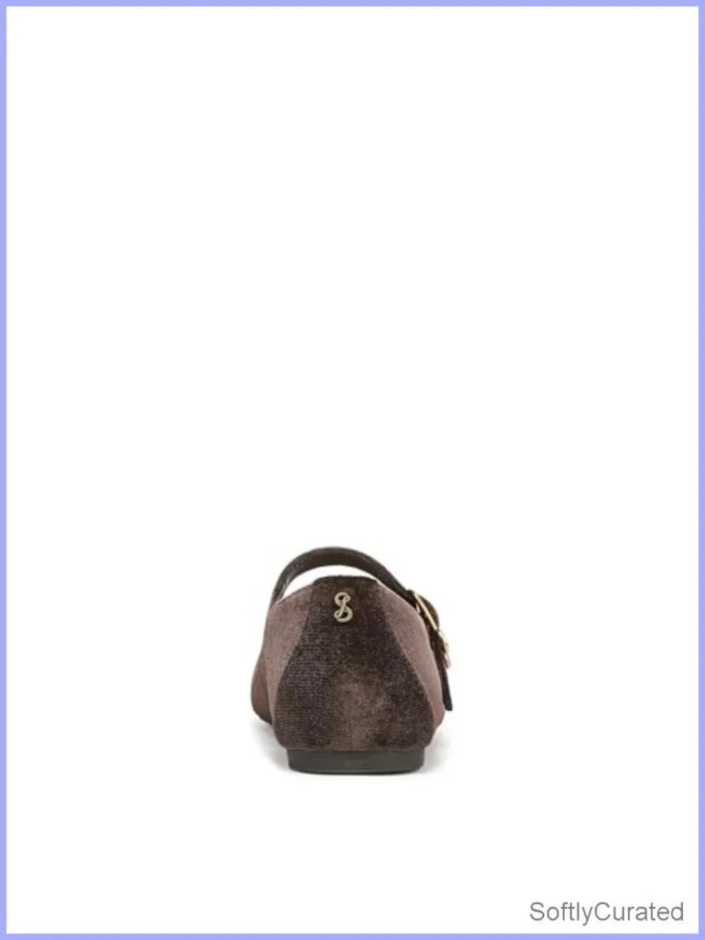 Sam & Libby Fredi Mary Jane Flat Buckle Square Toe Velvet Casual